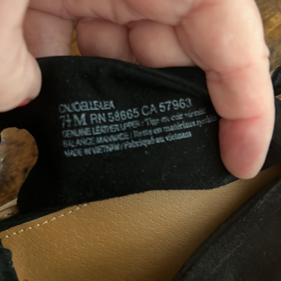 Caslon sandals Black suede platform Joelle twist with sling back elastic sz 7.5 - Picture 10 of 10